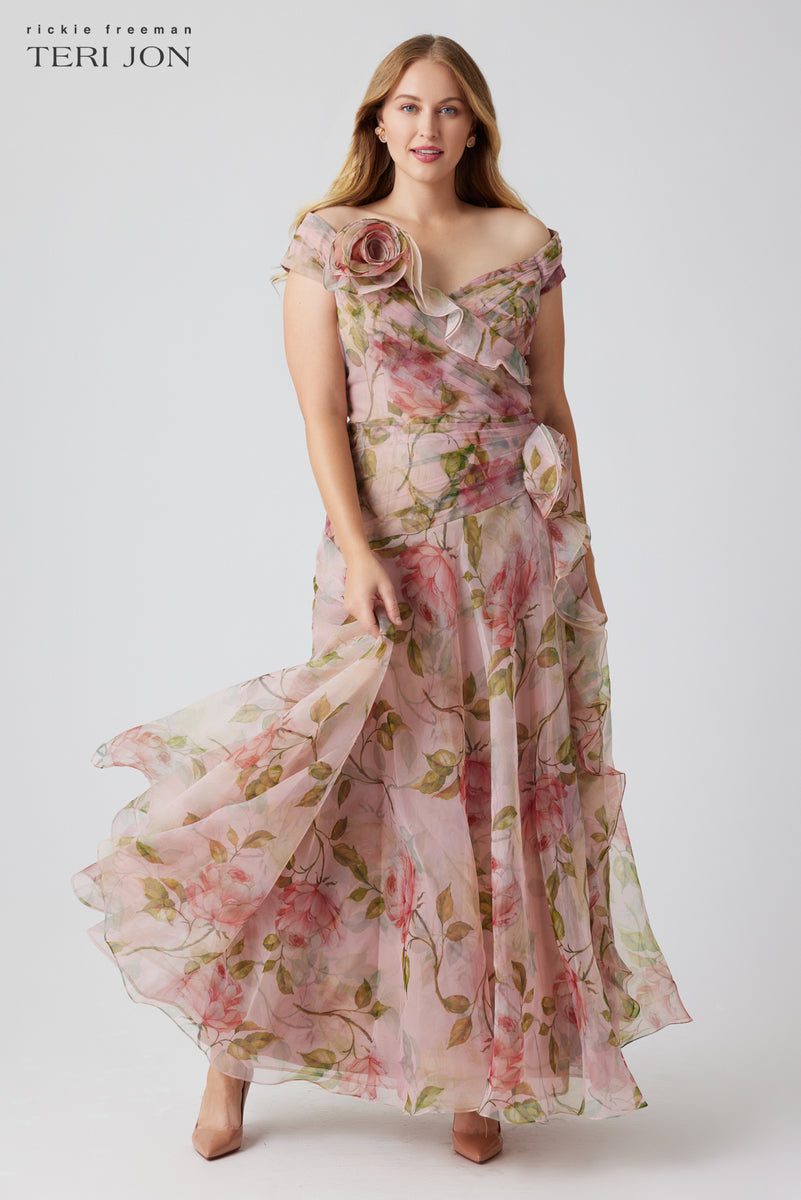 organza off shoulder dress