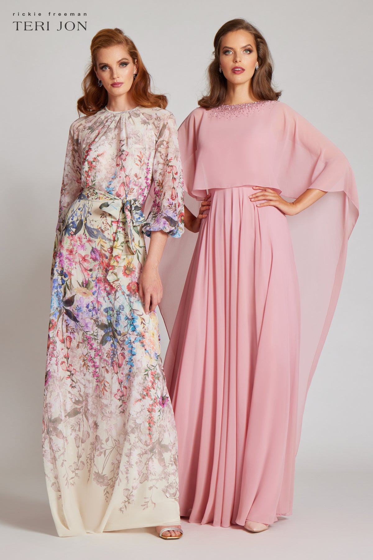 Seher Printed Chiffon Midi Gown - myrawears.com