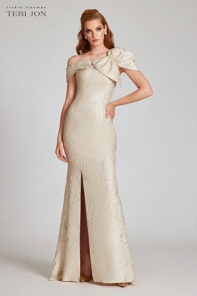 Teri jon deals silver gown