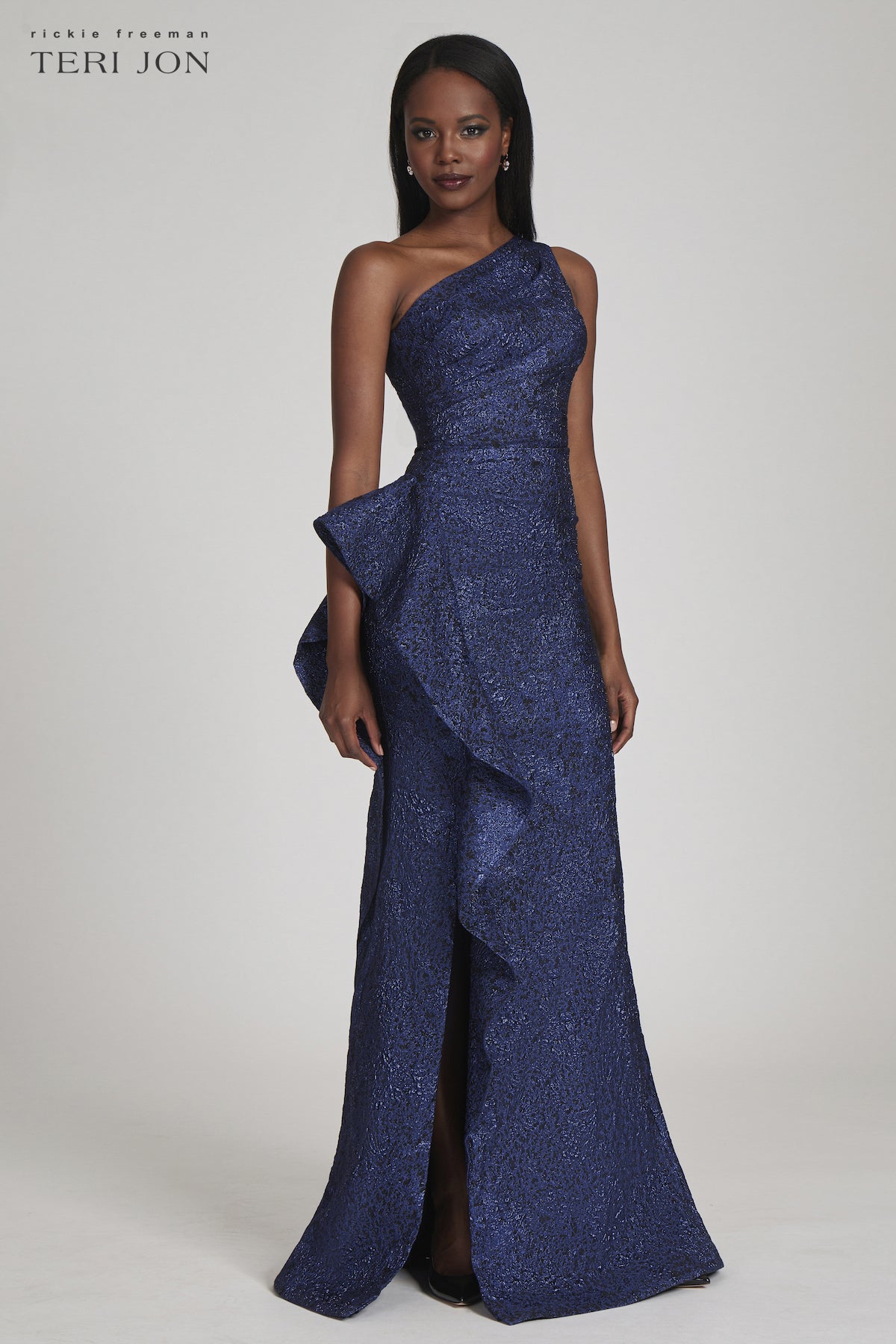 Blue One Sleeve Dress