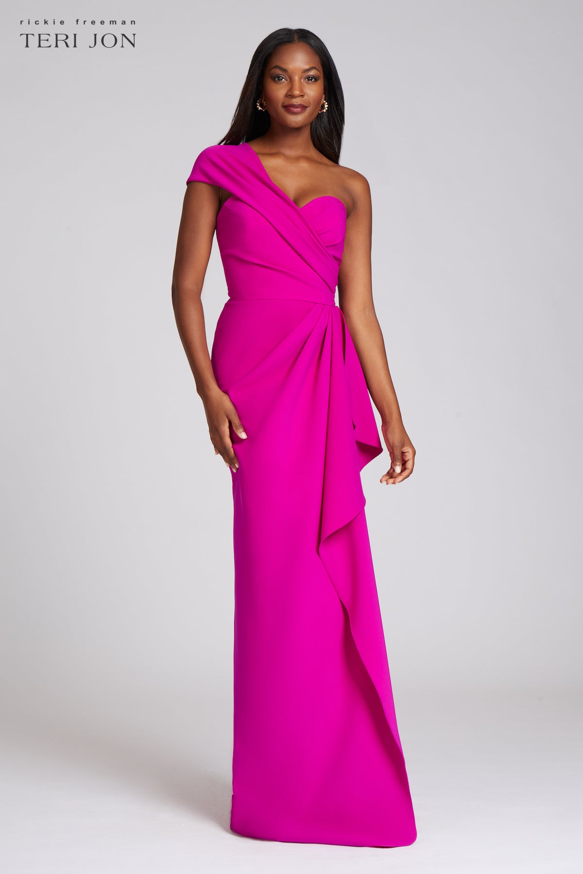 hot pink long sleeve sequin dress Karma Long Sleeve Keyhole Back Sequin Dress Pink main image 1