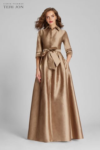 Terani Couture 2021E2859 Taffeta Fabric Long Evening Dress
