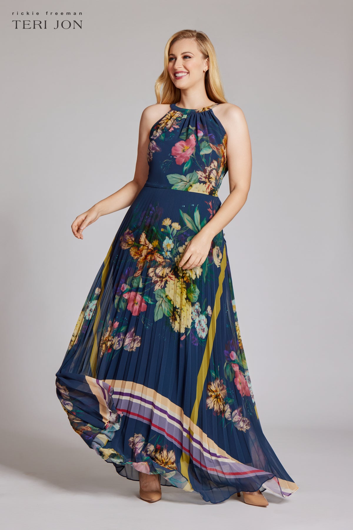 Color_Navy Multi plus size image