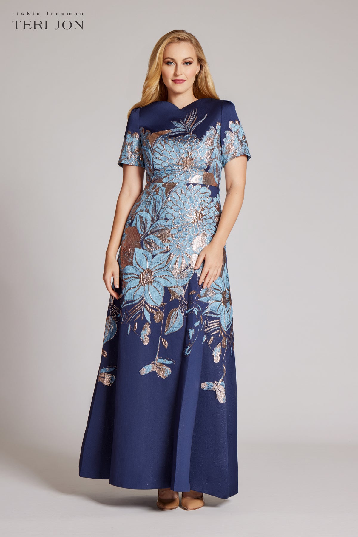 Color_Navy Multi plus size image