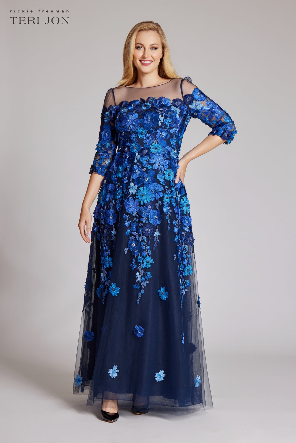 Color_Blue Multi plus size image
