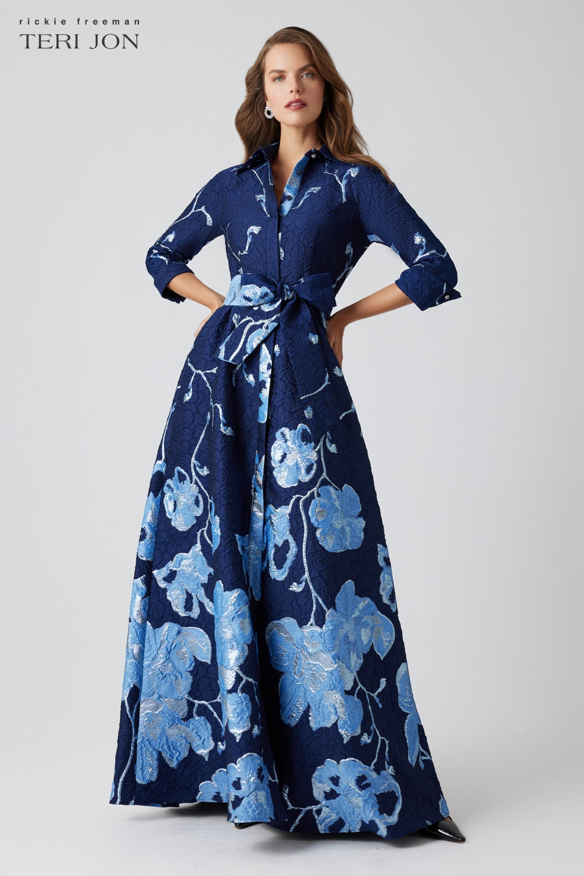Jacquard Border Pattern Shirt Gown – Terijon.com