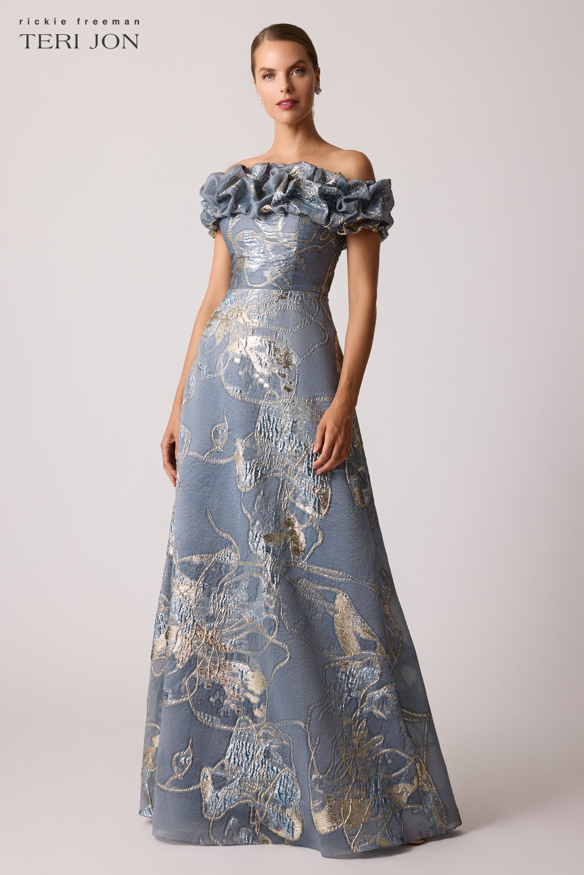 multicolor off the shoulder dress Multicolor Off The Shoulder Ombre Tulle Ballgown