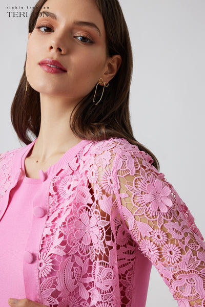Eyelet Lace Knit Cardigan – Terijon.com