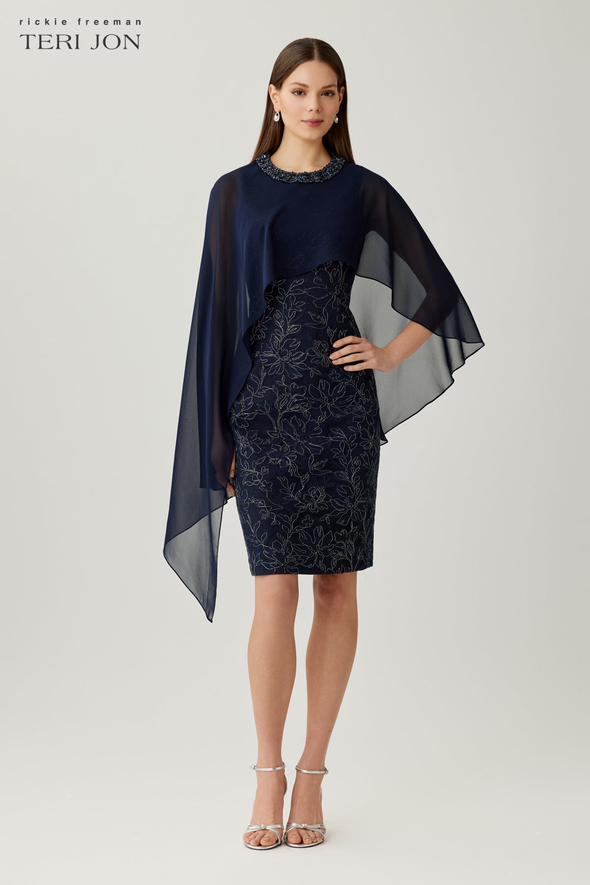 teri jon lace overlay dress Rickie Freeman For Teri Jon Lace Gown