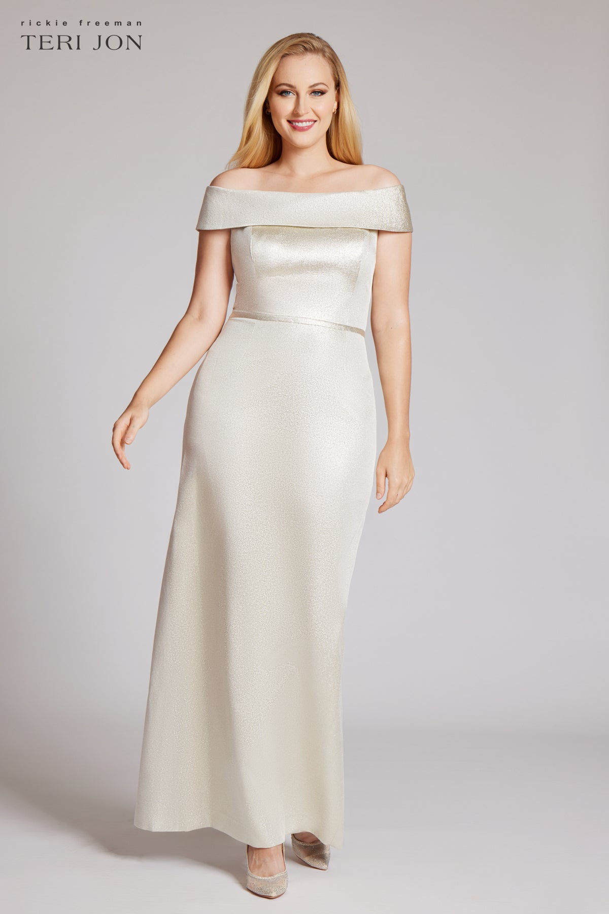 Teri Jon Sapphire Portrait Collar Gown Teri Jon