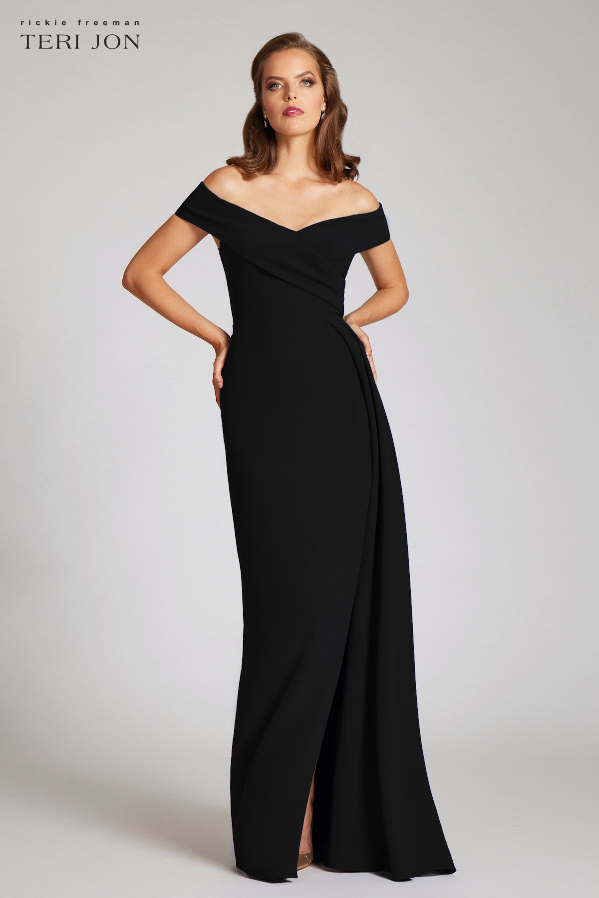 PENELOPE Off Shoulder Bridesmaids Maxi Dress with Bow Train and Side Split  - – DOYIN LONDON
