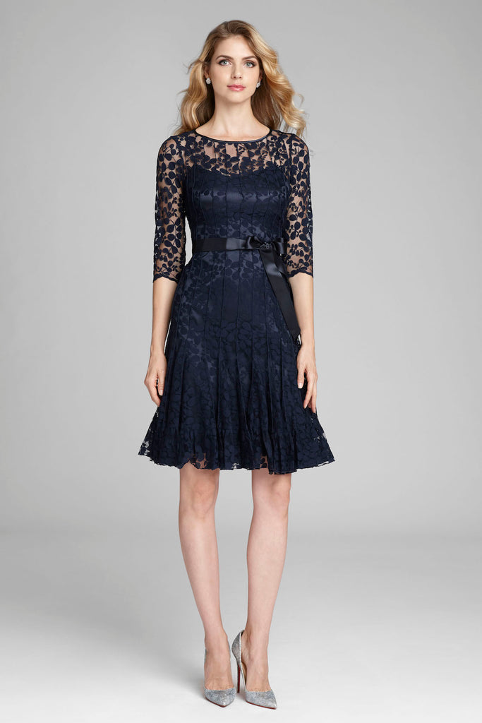 On list short sleeve lace fit & flare dress clearance
